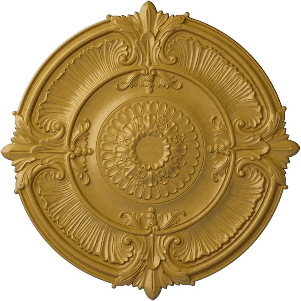 Ekena Millwork Attica Acanthus Leaf Ceiling Medallion (Canopies up to 4 5/8"), 53 1/2"OD x 3 1/2"P, Iridescent Gold CM53ATIGS - main